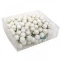 Floristik24 Mini Christmas ball white marbled mirror berries Ø20mm 140p