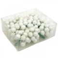 Floristik24 Mini Christmas balls white marbled sorted mirror berries Ø25mm 140p