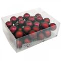 Floristik24 Mini Christmas ball red, pink glass mirror berries Ø40mm 32pcs