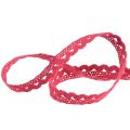 Floristik24 Decorative ribbon pink decorative ribbon lace W9mm L20m