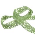 Floristik24 Lace ribbon decorative ribbon green W13mm 20m