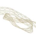Floristik24 Lace ribbon caramel 40mm 20m