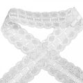 Floristik24 Lace ribbon lace border deco ribbon lace white 25mm 15m