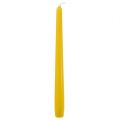 Floristik24 Taper candles 250/23 yellow 12pcs