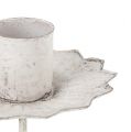 Taper candle holder for sticking Ø7cm cream 4pcs | Floristik24.ie