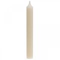 Floristik24 Rod candle white cream wax candles 180mm/Ø21mm 6pcs