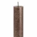 Taper Candles Solid Colored Copper Metallic 34mm×240mm 4 Pcs | Floristik24.ie