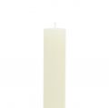 Solid colored cream taper candles, 34mm x 240mm, 4 pieces | Floristik24.ie