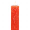 Floristik24 Candles colored through Orange 34mm x 300mm 4pcs