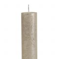 Taper candles colored champagne 34mm x 240mm 4 pcs | Floristik24.ie