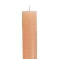 Floristik24 Taper candles solid-colored Peach candles orange 34×300mm 4pcs