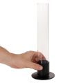 Taper candle holder with glass cylinder. Simple and timeless. 31cm | Floristik24.ie