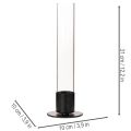 Taper candle holder with glass cylinder. Simple and timeless. 31cm | Floristik24.ie