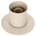 Modern taper candle holder with glass cylinder and base, 31cm | Floristik24.ie
