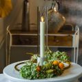 Modern taper candle holder with glass cylinder and base, 31cm | Floristik24.ie