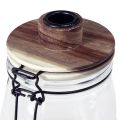 Candle holder decorative glass with closure Ø10cm H16cm | Floristik24.ie
