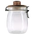 Candle holder decorative glass with closure Ø10cm H16cm | Floristik24.ie