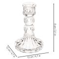 Transparent candle holder, classic design, table decoration, 12cm, 2 pieces | Floristik24.ie