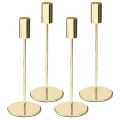 Gold metal candle holder