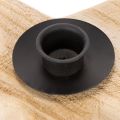 Rustic wooden star candle holder for taper candles, 16cm | Floristik24.ie