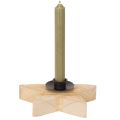 Rustic wooden star candle
