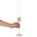 Candle holder with glass cylinder on metal base 50cm | Floristik24.ie