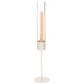 Candle holder with glass