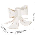 Vintage bow candle holder, 12cm | Floristik24.ie
