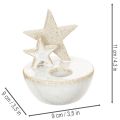 Ceramic Star Candle Holders, Christmas Decoration, 11cm, 2 Pieces | Floristik24.ie