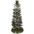 Floristik24 Candlestick Christmas tree green metal decoration 28cm