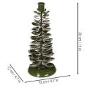 Candlestick Christmas tree green metal decoration 28cm | Floristik24.ie