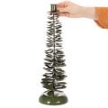 Candlestick in Christmas tree design, green metal, 45cm | Floristik24.ie