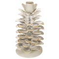 Floristik24 Pine cone design candle holder for taper candles, 17cm