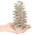 Pine cone design candle holder for taper candles, 17cm | Floristik24.ie
