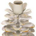 Pine cone design candle holder for taper candles, 17cm | Floristik24.ie