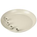 Floristik24 Taper candle holder for 4 candles, candle bowl, grey metal, Ø30cm
