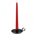 Floristik24 Candlestick black metal stick candle holder Ø9.5cm 4pcs