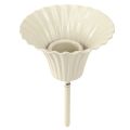 Floristik24 Candle holder with spike in flower shape, cream-colored, 11cm, 4 pieces