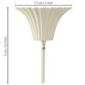 Candle holder with spike in flower shape, cream-colored, 11cm, 4 pieces | Floristik24.ie