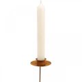 Floristik24 Metal stick candle holder, plug-in candle holder, rust, 8 pieces