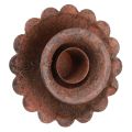 Stick candle holder rust look Ø8.5cm H4cm 4pcs | Floristik24.ie