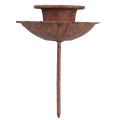 Stick candle holder rust look Ø8.5cm H4cm 4pcs | Floristik24.ie