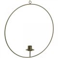 Floristik24 Decorative ring for hanging Candle Holder Loop Brown Ø30cm