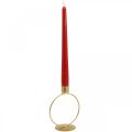 Floristik24 Candlestick gold candlestick metal ring Ø10.5cm