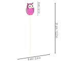 Wooden owl plant stakes for flower bouquets and plant pots, 31cm, 12 pieces | Floristik24.ie
