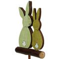 Floristik24 Plug wooden bunnies green 8cm 8pcs
