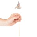 Decorative felt witch's hat picks for autumnal table decorations, 28cm, 12 pieces | Floristik24.ie