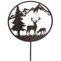 Floristik24 Decorative stake, forest animals, deer and pine tree, 100cm
