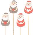 Floristik24 Decorative Santa Claus stakes for floral arrangements and potted plants, 31cm, 12 pieces