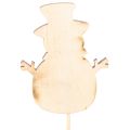 Wooden snowman stakes for